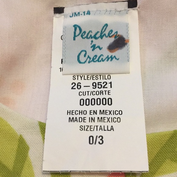 🎉HP Girls Peaches ‘n Cream 0/3 months romper - Picture 5 of 5